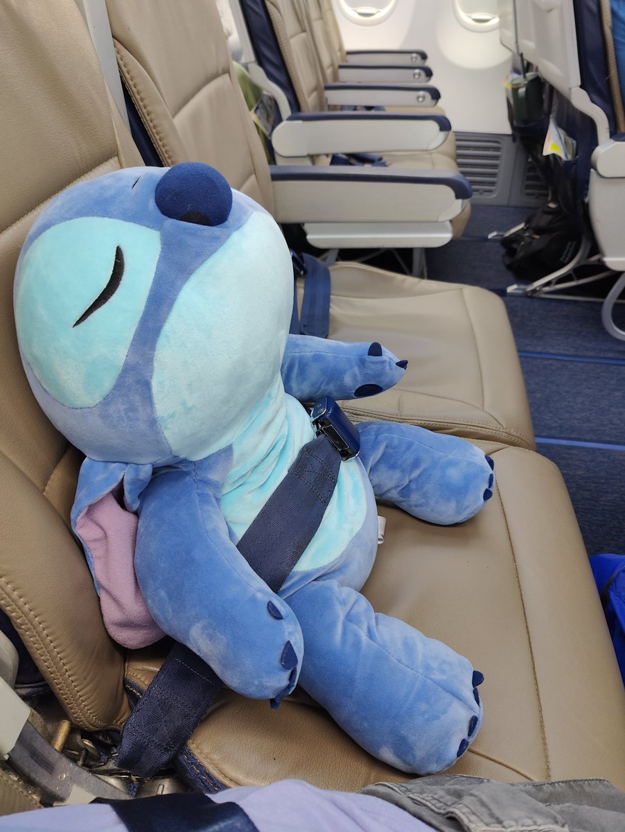 This Southwest crew is so sweet. Was told Stitch needed strapped in for safety.

#abdlcommunity #abdl #diaperfur #babyfur #babyfurcon #BFC
