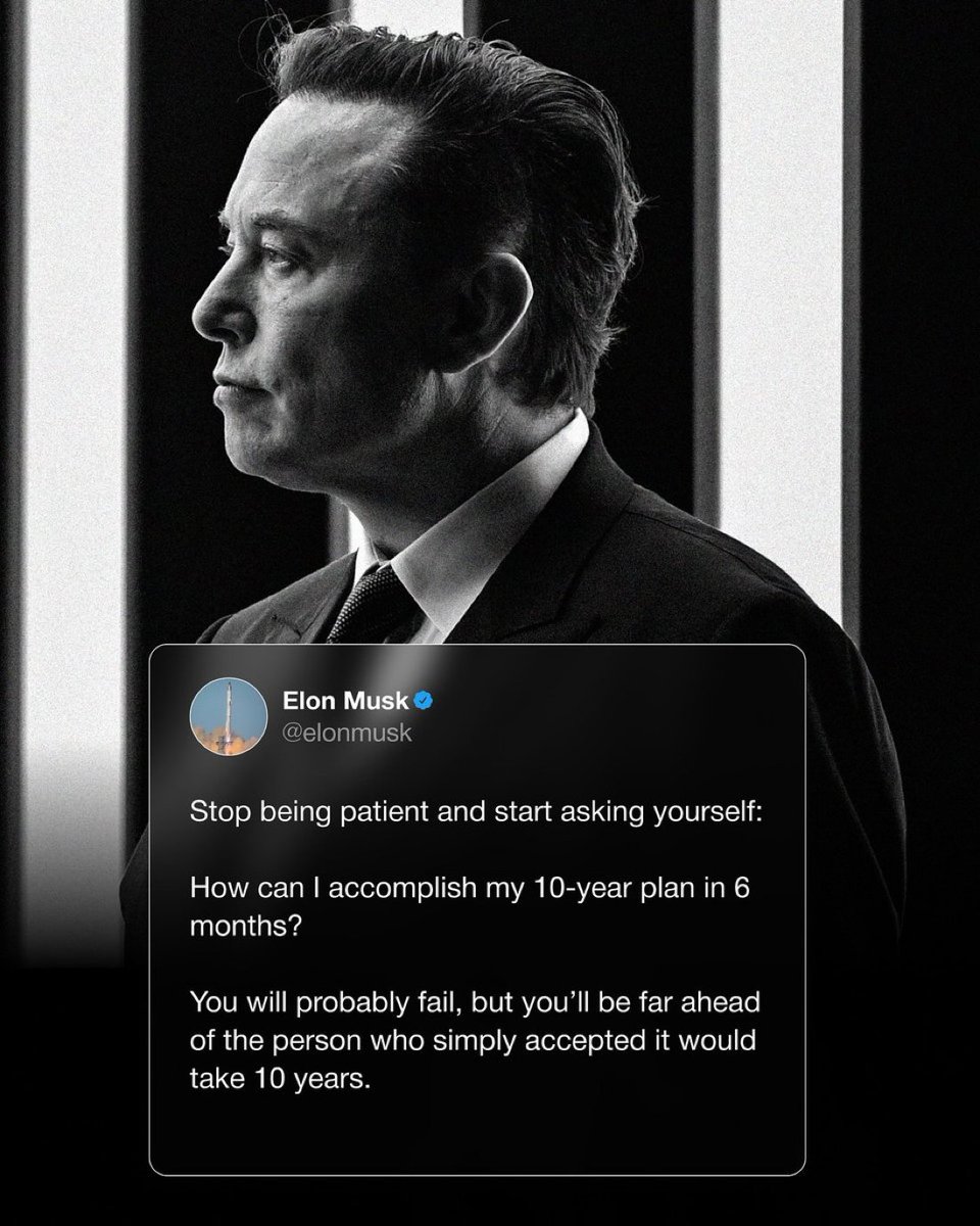 May we figure out our 10-year plan in 6 months with grits and guts. Even as an entrepreneur, you will probably fail but you will be far ahead than someone who believed it will take 10 years to execute.