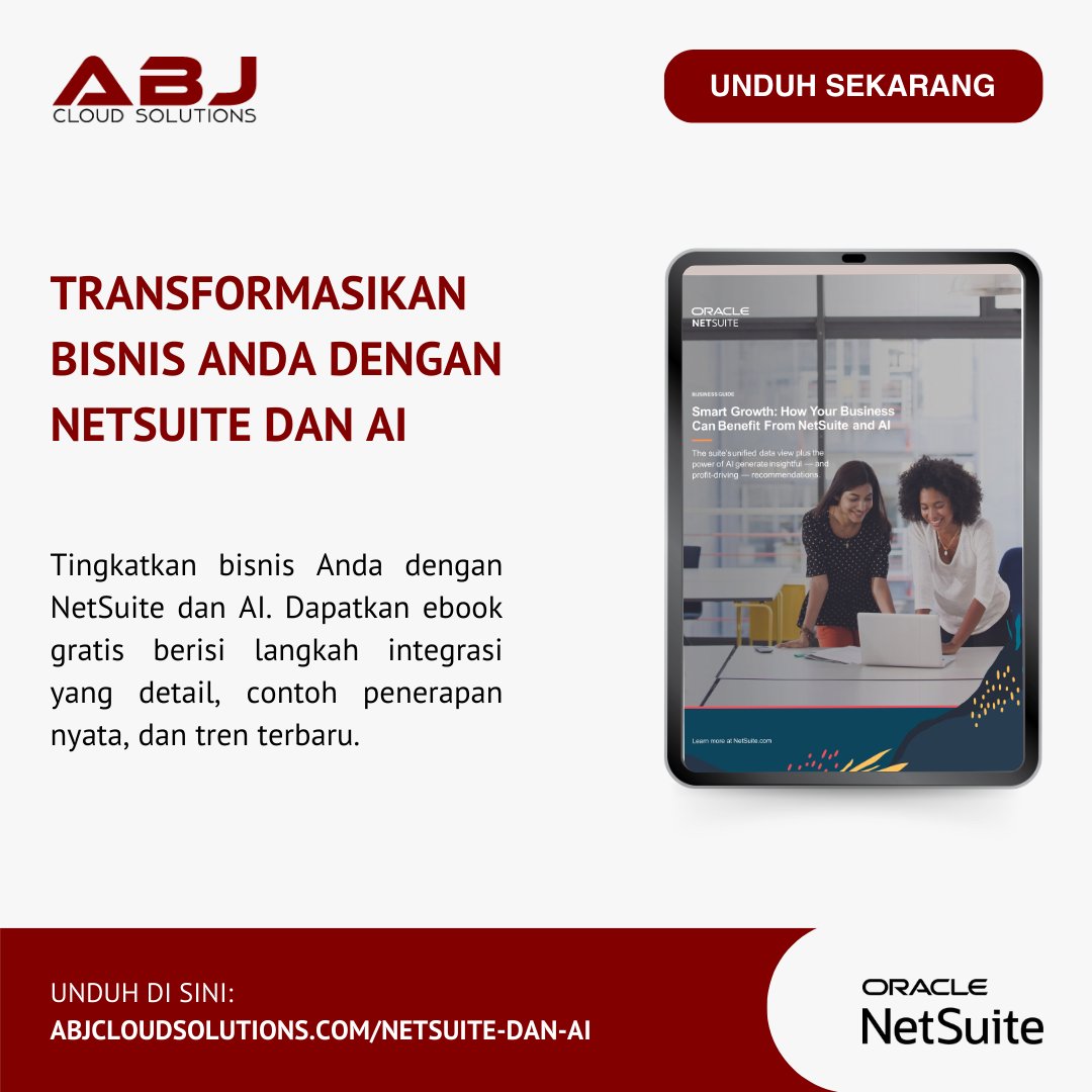 AbjCloudS's tweet image. Percepat pertumbuhan bisnis Anda dengan NetSuite dan AI. Dapatkan ebook gratis berisi tips integrasi praktis dan wawasan untuk masa depan.

Unduh di sini: abjcloudsolutions.com/netsuite-dan-ai

#bisnis #ai #panduan #ebook #netsuite #erp
