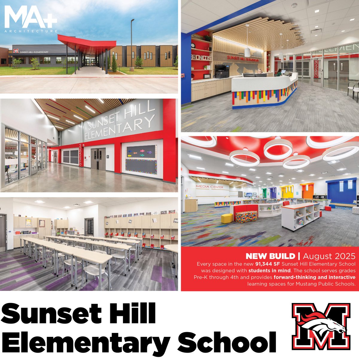 Congratulations to <a href="/MAplusArch/">MA+ Architecture</a> and <a href="/MustangSchools/">Mustang Public Schools</a> on being chosen for this year's Education Leadership Conference Architectural Exhibition People's Choice Award 🌟

Sunset Hill Elementary School is the 9th elementary addition to the growing Mustang district. #oklaed