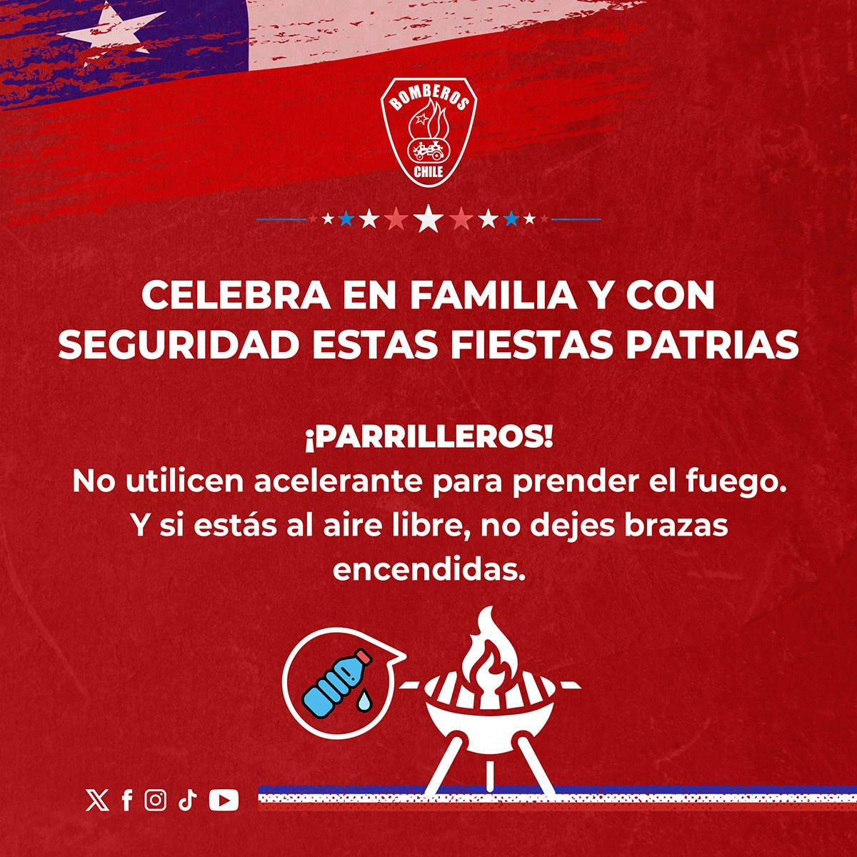 #Prevención 
#18Seguro
#Araucanía
<a href="/REAraucania/">REAraucania</a> 
<a href="/camartinezj/">Carlos A Martínez J</a> 
<a href="/BomberosdeChile/">Bomberos de Chile</a>