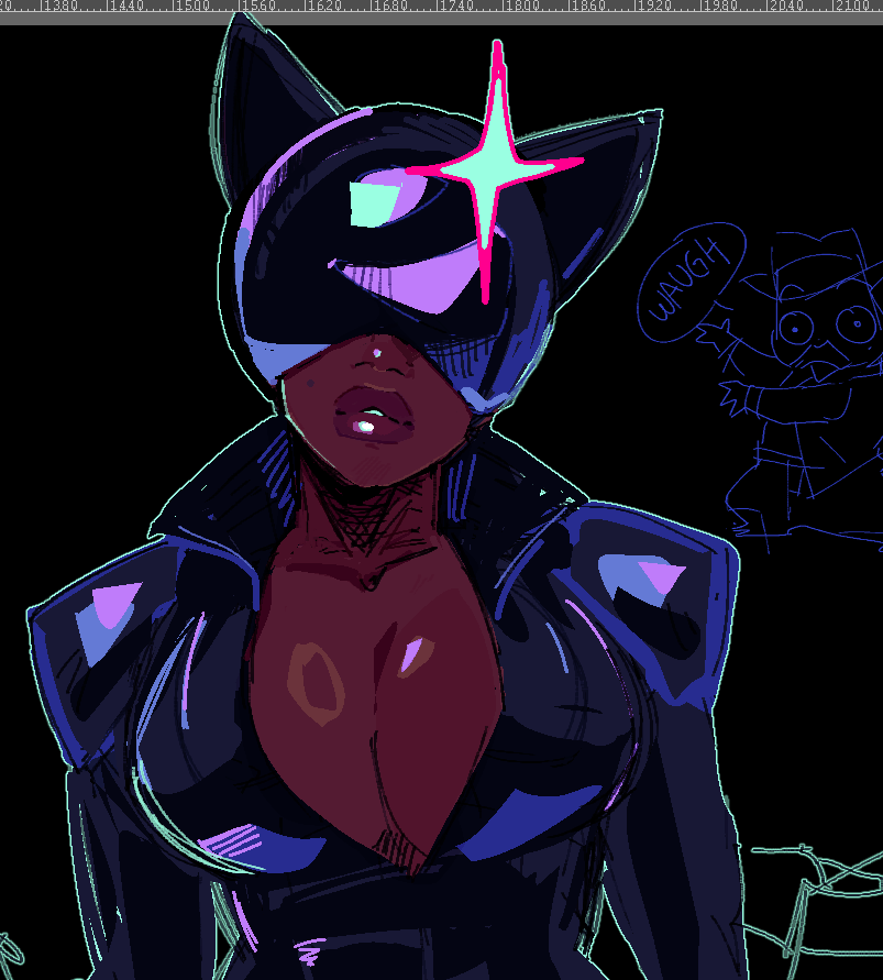absolute catwoman warm up cuz i havent felt confident in colouring in agesss