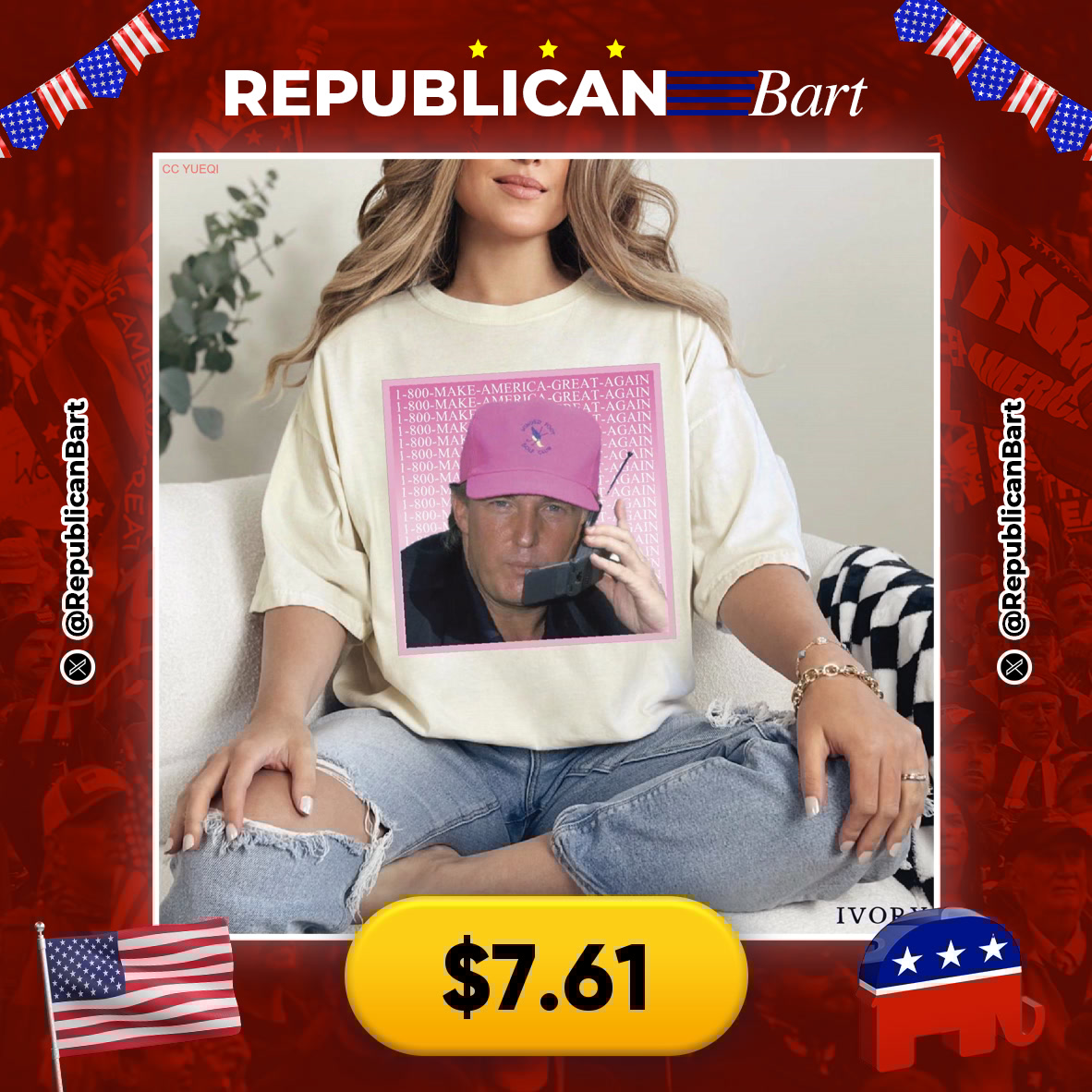 RepublicanBart's tweet image. MAGA PRIDE! 🇺🇸🐘

👕 Comfort Colors Trump MAGA Retro Pink T-Shirt
💰 $7.61

🔗 s.click.aliexpress.com/e/_okTq3hZ

#MAGA #TrumpMerch #PatriotFashion