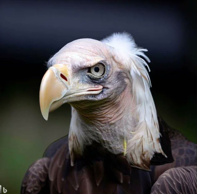 An extremely bald eagle