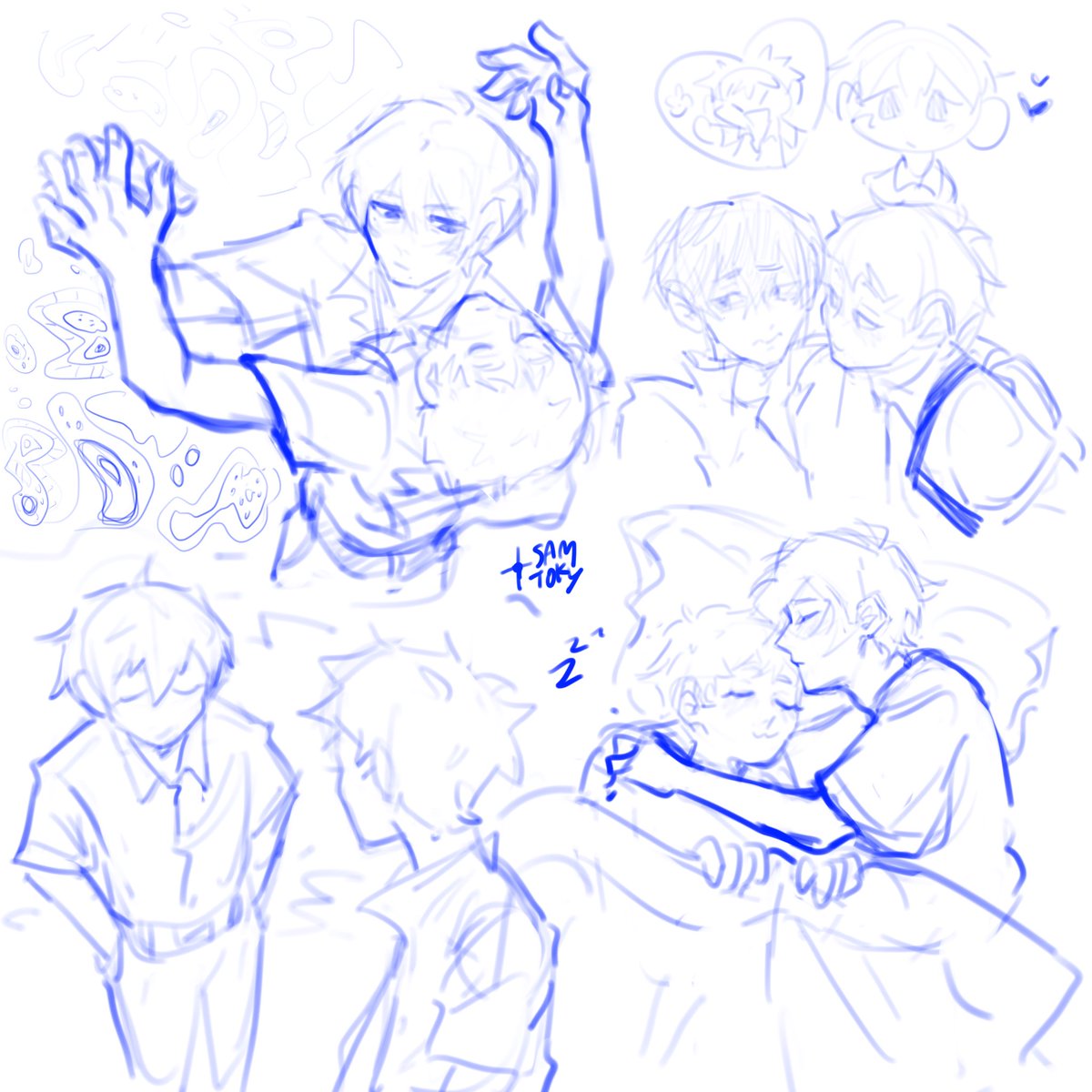 samtoky's tweet photo. TSHD doodles!! comfy ver. 🙂‍↕️ #TSHD #thesummerhikarudied #art #sketch #drawing https://t.co/Gc3tMnXOaO