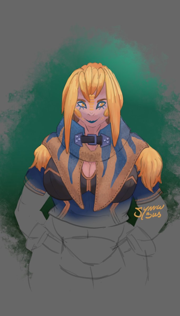 Synncubus's tweet photo. Starting on my journey to waifu-fy all of Monster Hunter: World's roster. We start at the start, with Great Jagras.

#monsterhunter #monstergirl #thick https://t.co/NJcyrN3Mqx