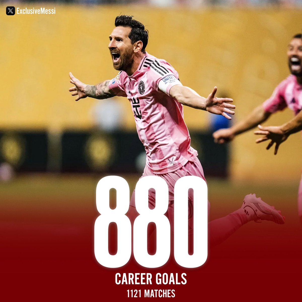 🚨 LIONEL MESSI HAS NOW SCORED 880 CAREER GOALS!

HE’S THE YOUNGEST TO EVER DO IT!! 🤯