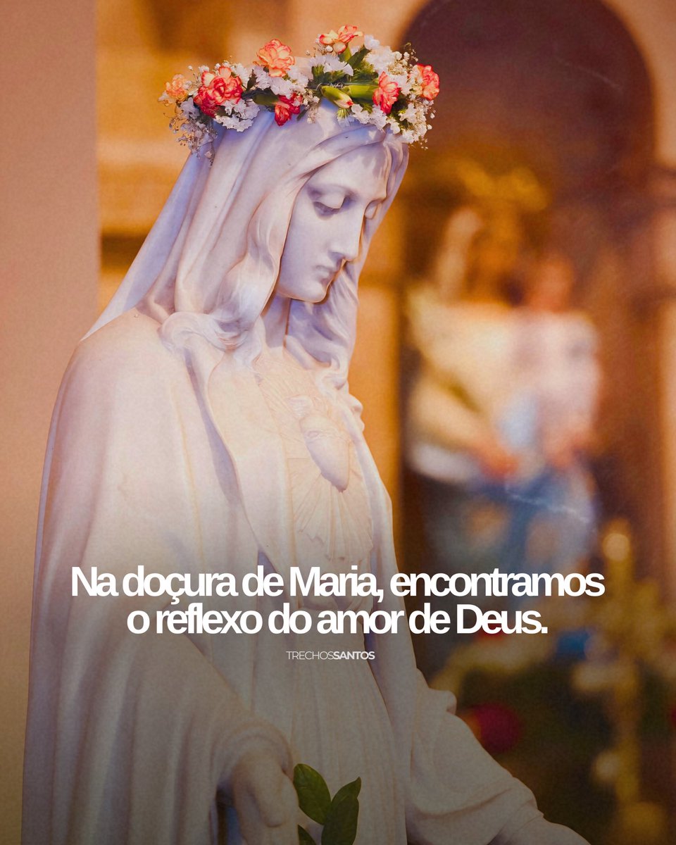 Maria, com sua doçura e simplicidade, revela a ternura de Deus para conosco. Cada gesto seu é um convite a acolher o amor divino em nossa vida e espalhar paz ao redor.🙏🏼