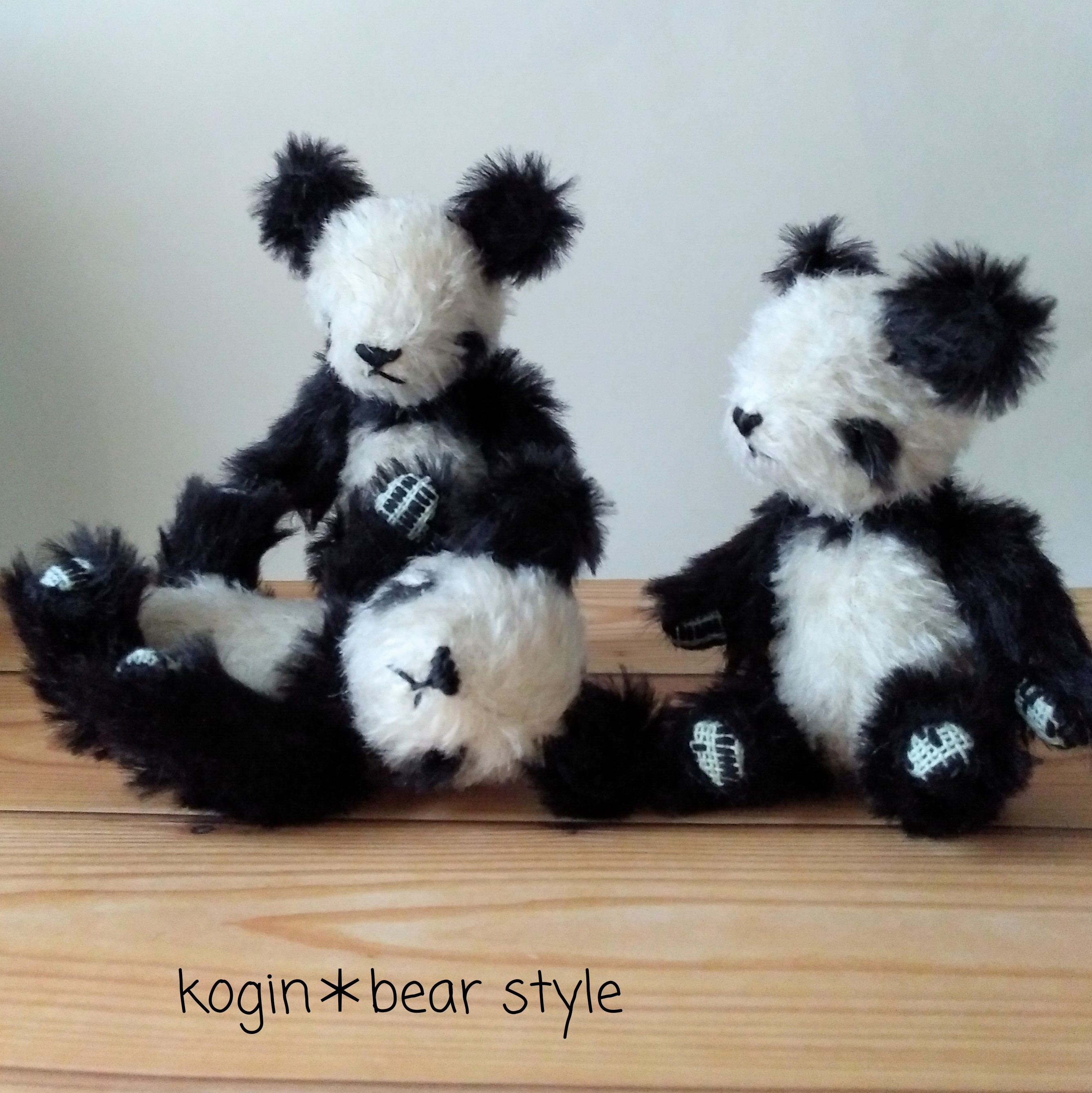 国内作家様　パンダ　テディベア　ぬいぐるみ こひろ＠こぎん刺しのテディベア作家 kogin＊bear styl on X