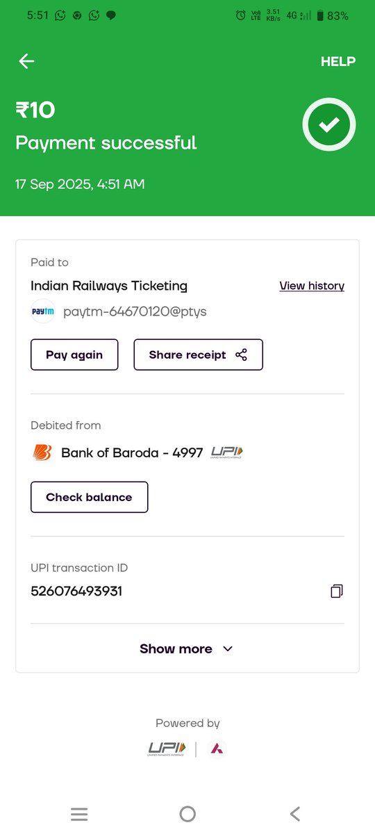 UTS मशीन से प्लेटफार्म टिकट निकाले जो कि पैसा खाते से कट गया और टिकट प्रिंट नहीं हुआ और सर्वर के वजह से फेल हो गया लखनऊ चारबाग स्टेशन 
<a href="/UPGovt/">Government of UP</a> 
<a href="/SecyChief/">ChiefSecyOdisha</a> <a href="/RPF_INDIA/">RPF INDIA</a> <a href="/RailwaySeva/">RailwaySeva</a> <a href="/RailwayNorthern/">Northern Railway</a> 
<a href="/NWRailways/">North Western Railway</a> 
<a href="/RailMinIndia/">Ministry of Railways</a> 
<a href="/RailwaySeva/">RailwaySeva</a> 
<a href="/NWRailways/">North Western Railway</a> <a href="/RailwayNorthern/">Northern Railway</a> <a href="/RPF_INDIA/">RPF INDIA</a>