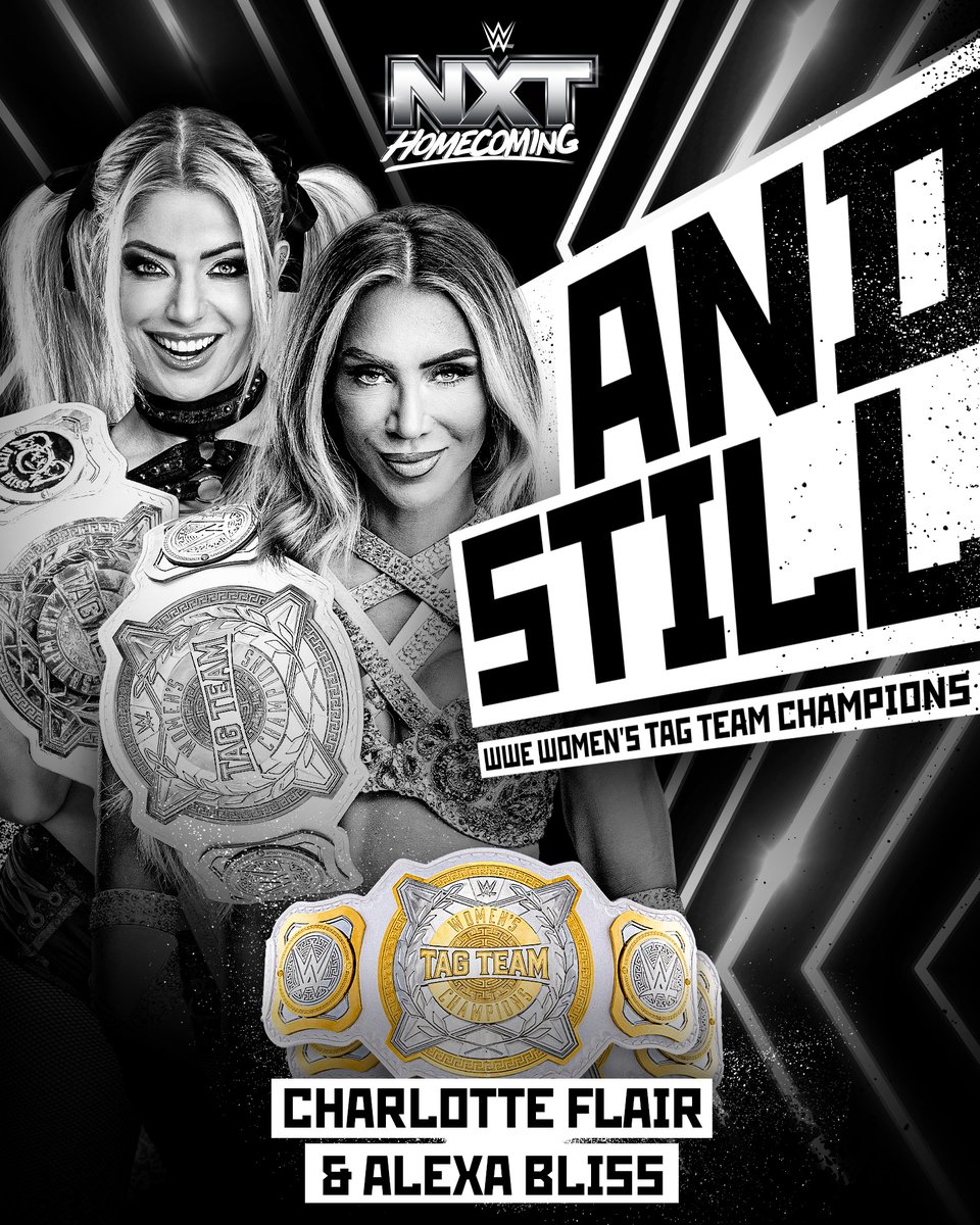 What a homecoming! 🙌

Charlotte Flair and Alexa Bliss stand tall to retain the WWE Women's Tag Team Championship 😤

#AndStill #NXTHomecoming