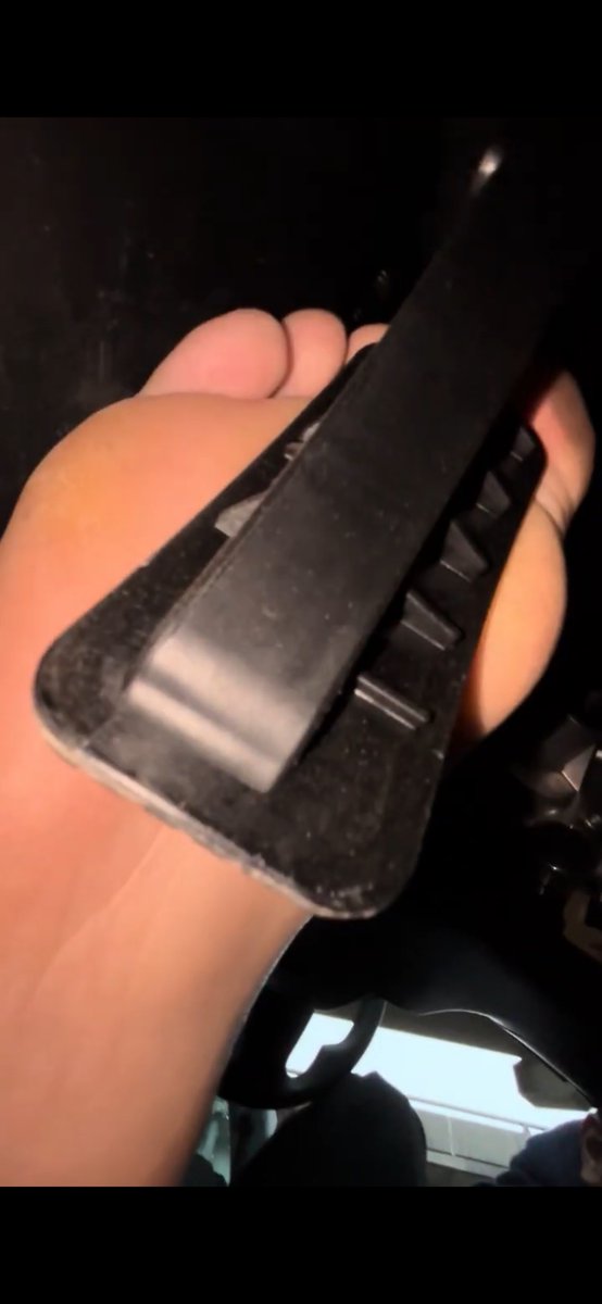 PedalFun's tweet image. My barefeet vs the pathetic gas pedal. Vroom vroom. #Malefeet #findom #feet #sub #footworship