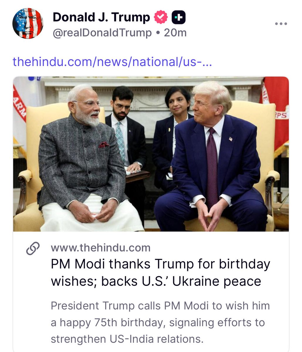 ⁦Trump reads The Hindu, guys 🙂