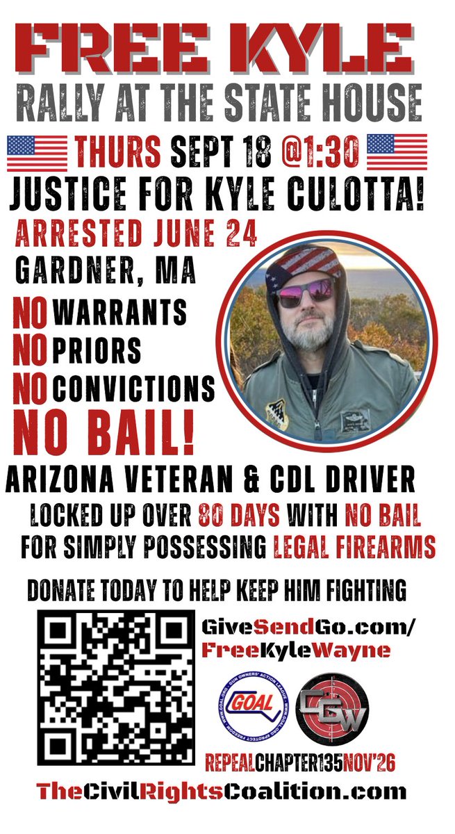 diane_revere's tweet image. Hope you can listen in.
I went to commiserate with friendly faces and ran into @TheRob1772 telling them about our press conference on Thursday.
God sends his angels again.
#freekylewayne
givesendgo.com/FreeKyleWayne