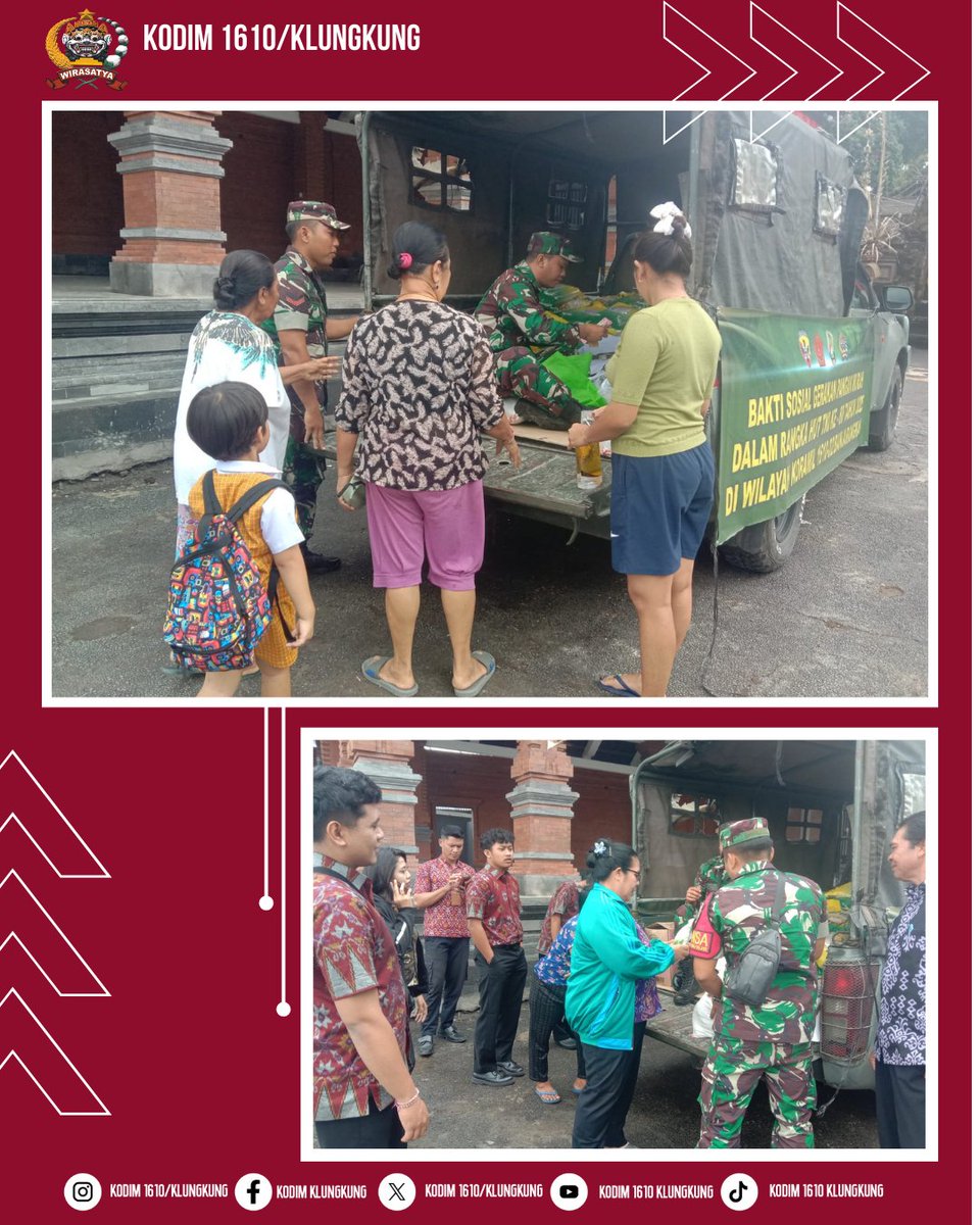 Dim1610klk's tweet image. Peringati HUT Ke 80 TNI, Koramil Banjarangkan Hadirkan Kebahagiaan Melalui GPM Beras SPHP

#kodimklungkung #kodim #klungkung #korem163wirasatya #kodamixudayana #kodam #tniad #tni