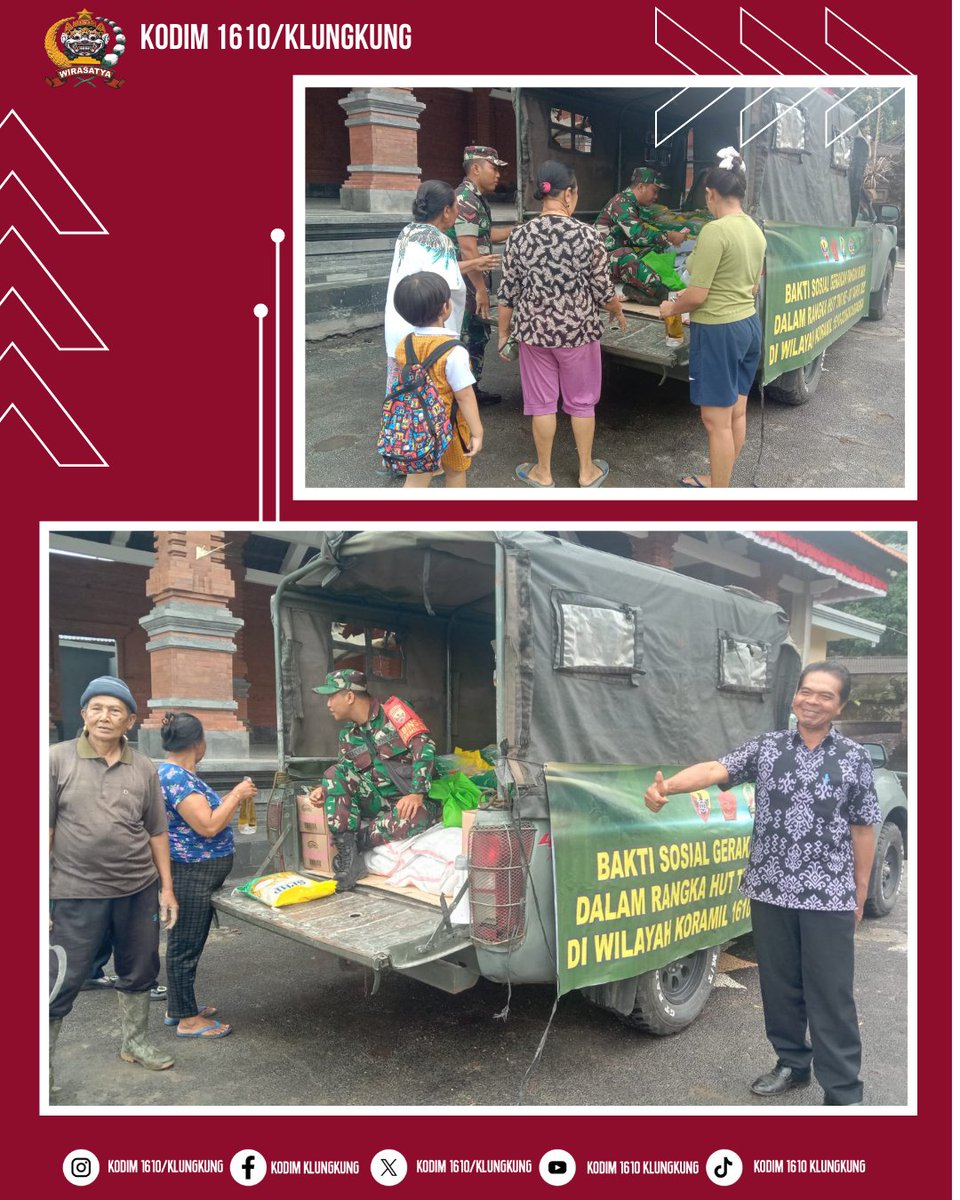 Dim1610klk's tweet image. Peringati HUT Ke 80 TNI, Koramil Banjarangkan Hadirkan Kebahagiaan Melalui GPM Beras SPHP

#kodimklungkung #kodim #klungkung #korem163wirasatya #kodamixudayana #kodam #tniad #tni