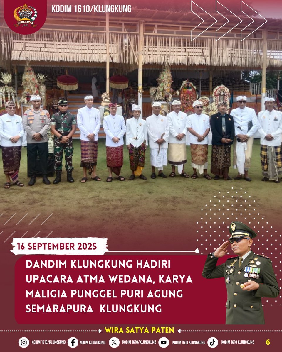 Dim1610klk's tweet image. Dandim Klungkung Sebut, Upacara Atma Wedana Bentuk Pelestarian Adat, Tradisi Dan Budaya Warisan Leluhur

#kodimklungkung #kodim #klungkung #korem163wirasatya #kodamixudayana #kodam #tniad #tni