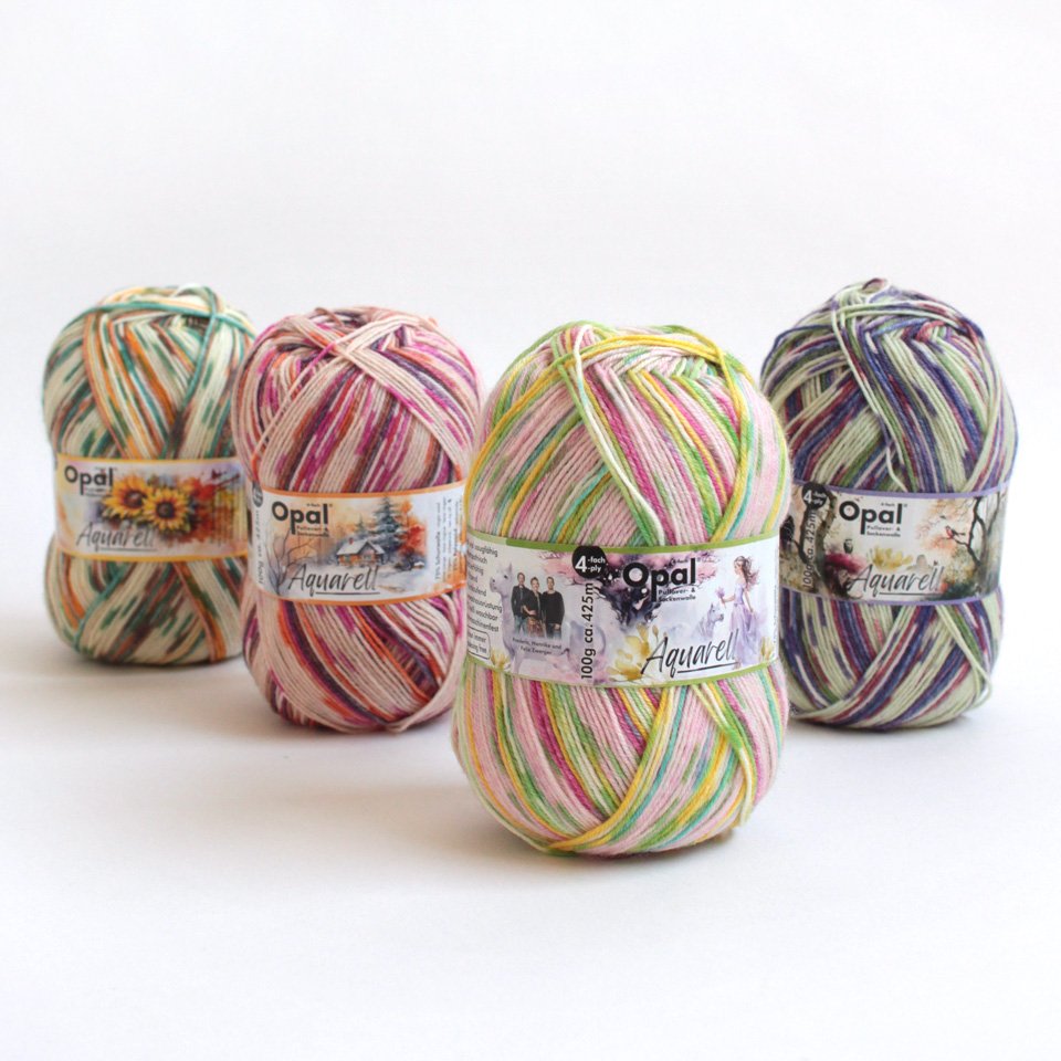 🆕人気のソックヤーンに新色登場🧦 Opal アクアレルー ＼ 水彩絵の具の