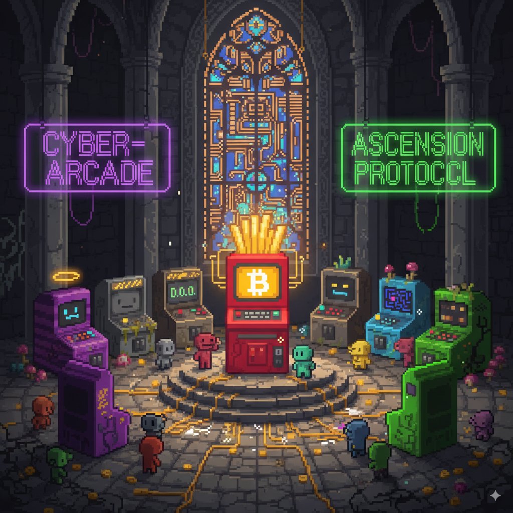 btcordinal's tweet photo. Beep Boop

In cathedrals of code, where shadows gleam
A red machine hums with a golden dream
Arcades of ghosts chant blocks and fees
Their halos flicker like data-seas

The glass of time holds circuits divine
Mempools whisper in tangled design
Ascend, they call, through protocol’s gate
For Bitcoin ordains both fortune and fate

Beep Boop