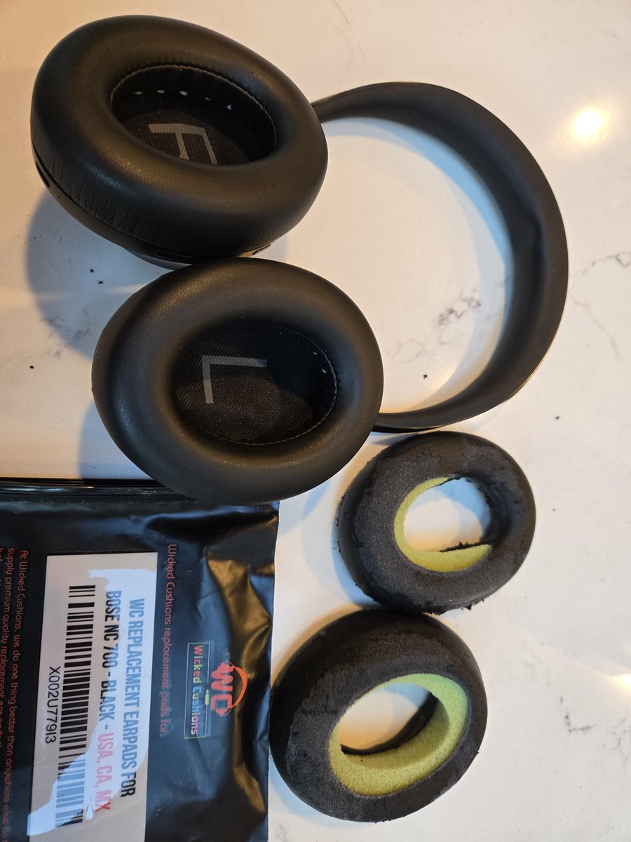 trevorrussell's tweet image. New pads for the headphones, made a huge difference, should have replaced them a while ago #wickedcushions