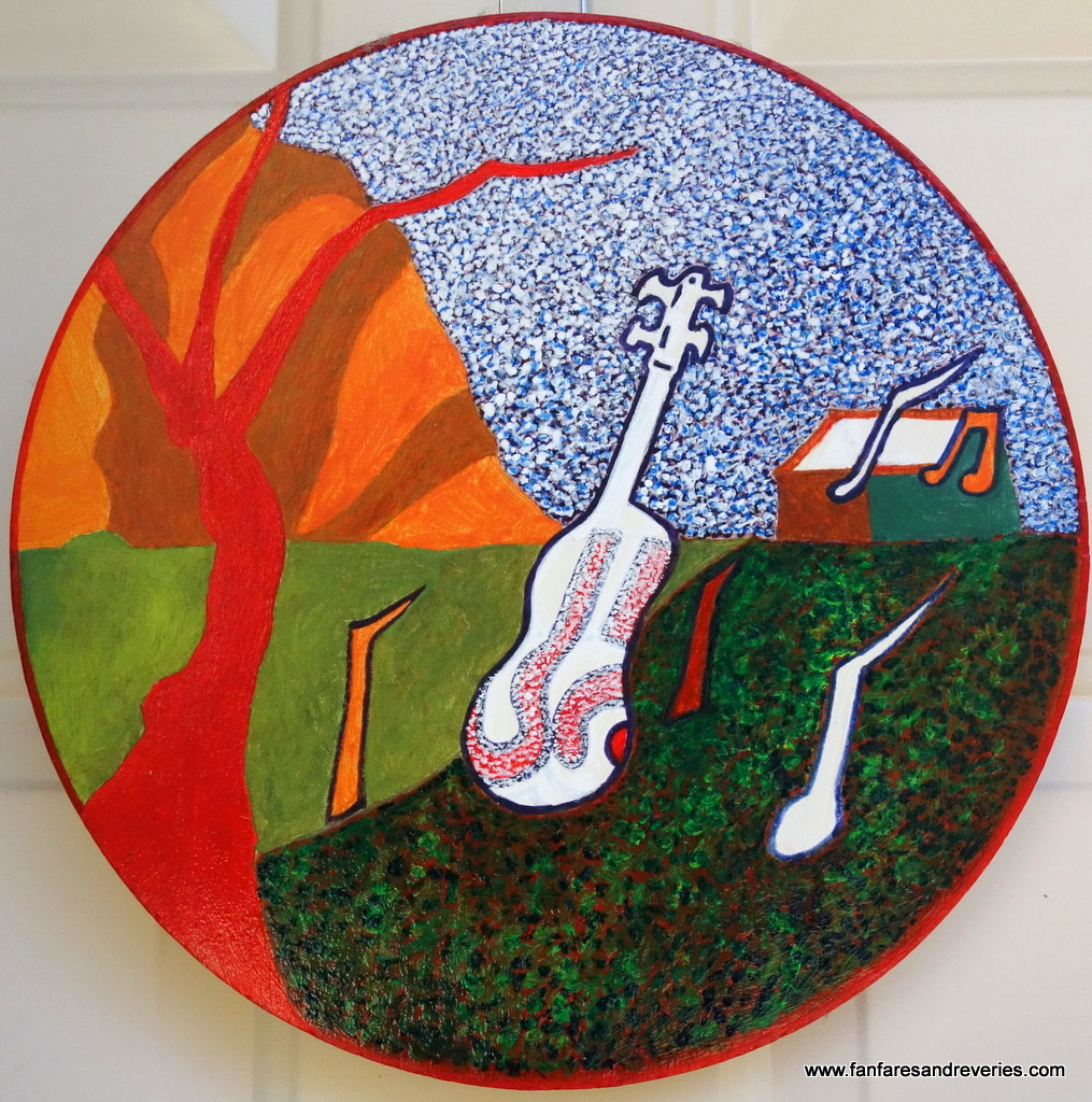 Mesa_Artist's tweet photo. Serenade of the String Orchestra, pen &amp; ink vs. acrylics on wood.  #art #drawing #painting #ClassicalMusic #StringOrchestra #wednesdaymotivation 🎨🖌️🌹🍂🌿👨‍🎨🎻 https://t.co/CclOL5gQoM