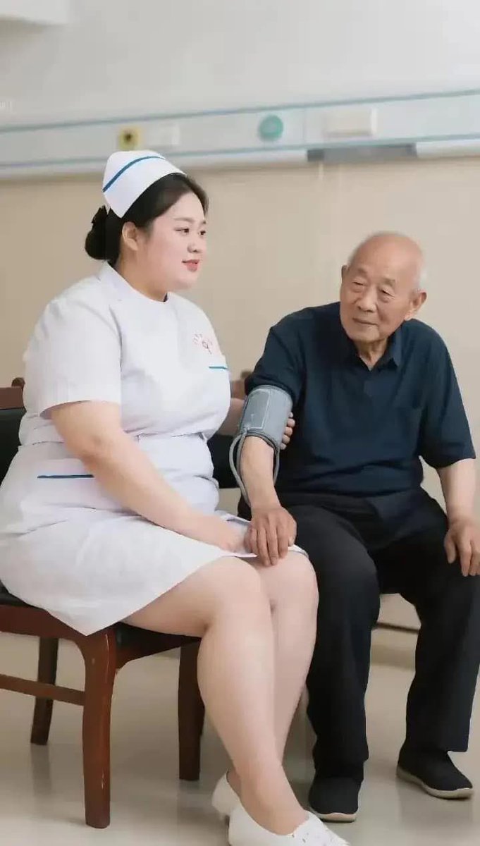今天医院即景

美女护士胖姐姐
在给大爷量血压
大爷把手伸出来
往她大腿上一搭
血压立刻就飙升
吓得护士眼直眨
高压超过二百三
低压突破一百八