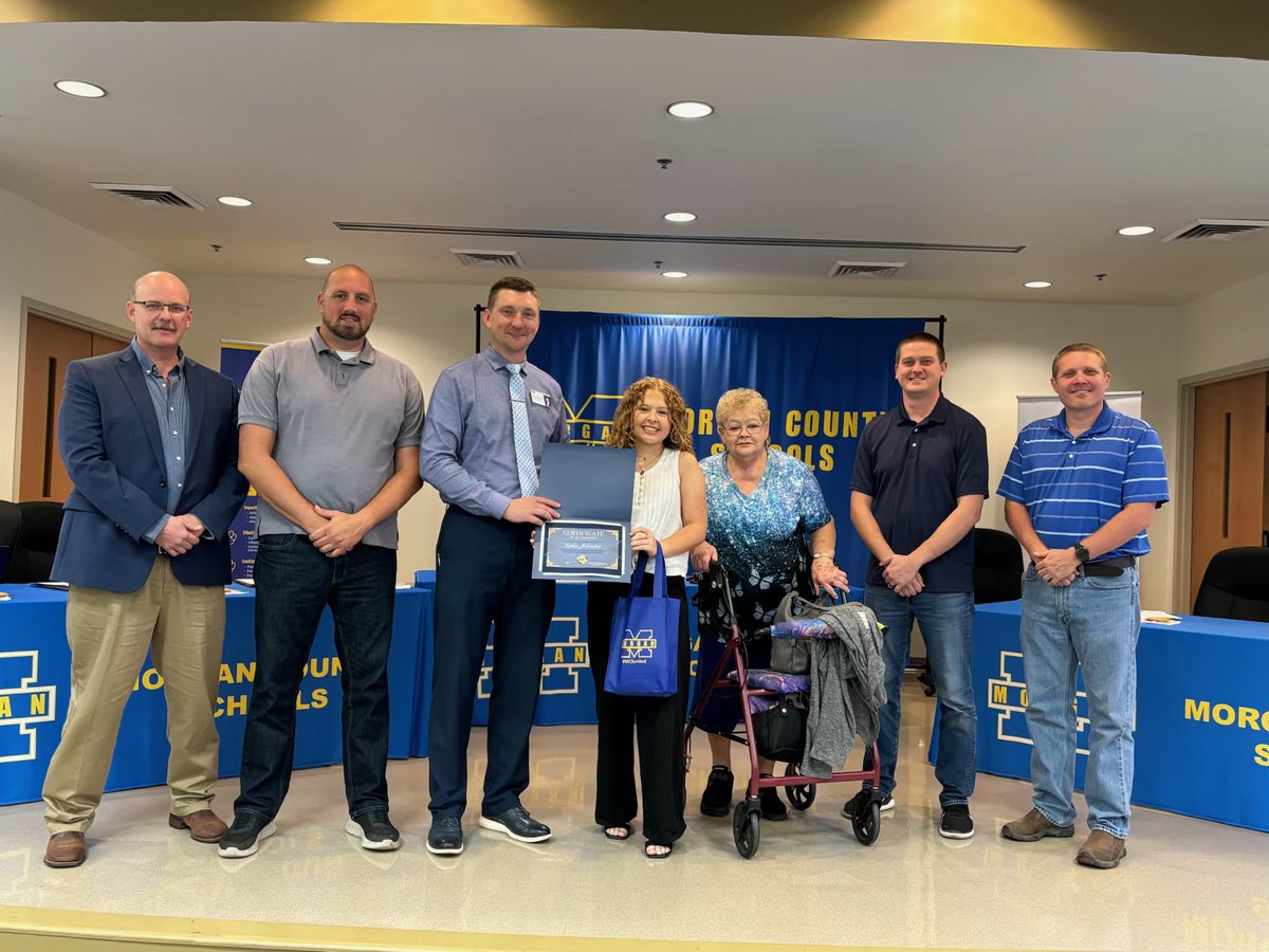SuptMCS's tweet image. The Morgan County Board of Education recognized Sophie Johnston for her selection to the @All_in_KY Student Advisory Council for the 2025–26 school year. This opportunity will allow Sophie to share her voice on statewide education initiatives. Excellent Job! #MCSunited