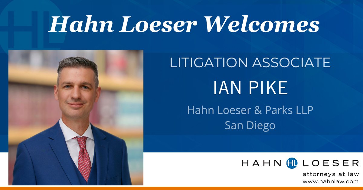 HLP welcomes Litigation Associate Ian Pike to San Diego. Recognized by Best Lawyers: Ones to Watch, Ian focuses on non-consumer business litigation. Ian served as a law clerk to Magistrate Judge Karen S. Crawford in the Southern District of California.
hahnlaw.com/insights/ian-p…
