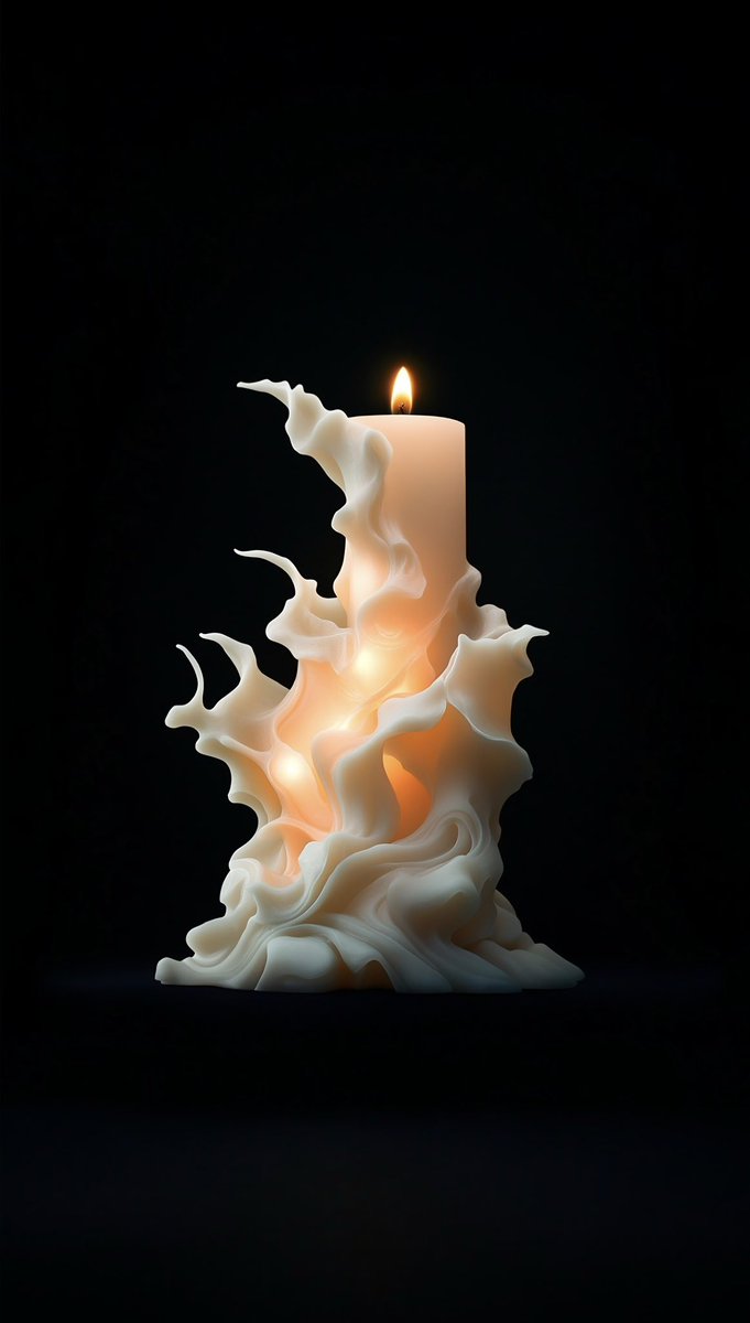 TheEighthEdit's tweet image. Eternal Melt: Whispering Flames
 #CandleArt