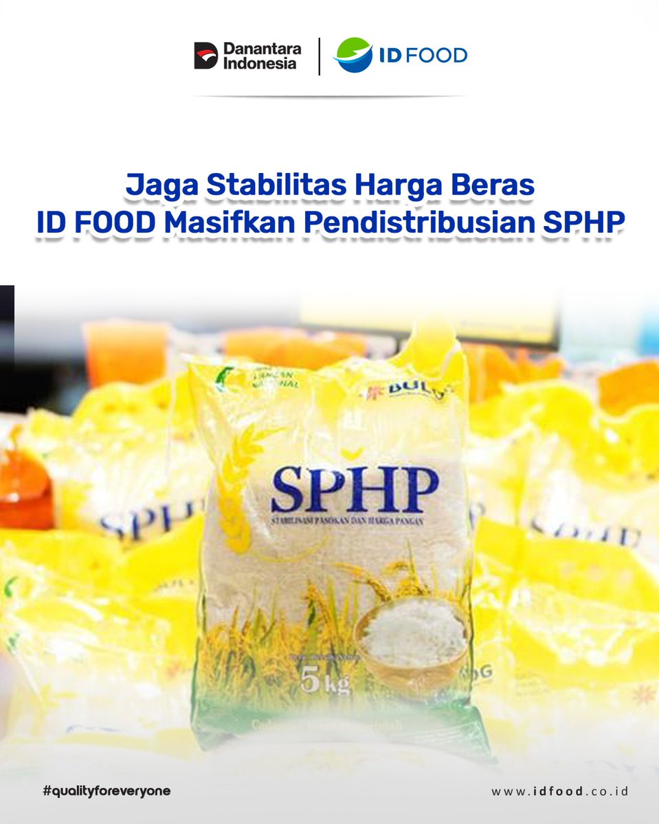 electrizen_blkb's tweet photo. Stabilitas harga beras terjaga!  ID FOOD berkomitmen mendukung pemerintah melalui distribusi masif beras SPHP. Hingga September 2025, kami telah menyalurkan 6,4 ribu ton beras di 200 titik seluruh Indonesia dan 6 ribu ton melalui modern market. 

#IDFOODJualBerasSPHP https://t.co/KsOXhmHL5i