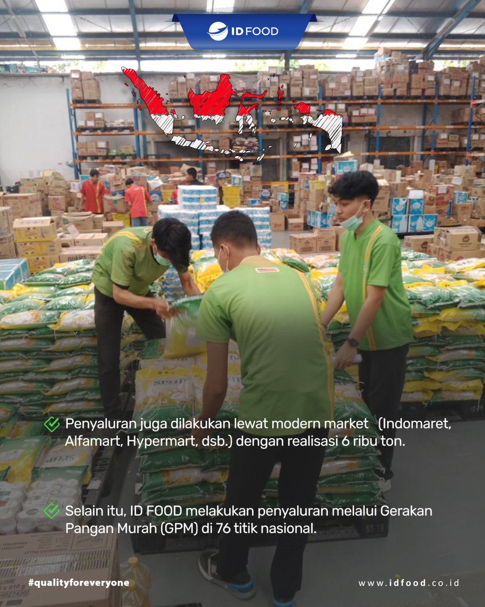 electrizen_blkb's tweet photo. Stabilitas harga beras terjaga!  ID FOOD berkomitmen mendukung pemerintah melalui distribusi masif beras SPHP. Hingga September 2025, kami telah menyalurkan 6,4 ribu ton beras di 200 titik seluruh Indonesia dan 6 ribu ton melalui modern market. 

#IDFOODJualBerasSPHP https://t.co/KsOXhmHL5i
