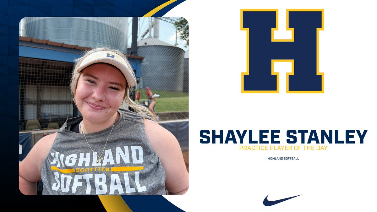 Today’s practice player goes to Shaylee Stanley! Shaylee had a great first day back practicing since last fall, we are so excited to have her working her way back out there with us!!!
