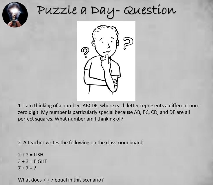 PuzzleADayBlog's tweet image. Two Puzzles

#puzzle #puzzles #puzzleaday