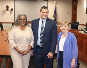 PamelaPughMI's tweet photo. It’s official! I had the honor, with Board Secretary Dr. Judith Pritchett, of signing the contract to welcome Dr. @DrMaleyko as Michigan’s next State Superintendent. This is what real leadership looks like. A bipartisan board putting kids first. #MIEd #KidsFirst https://t.co/SgWTyxhMPs