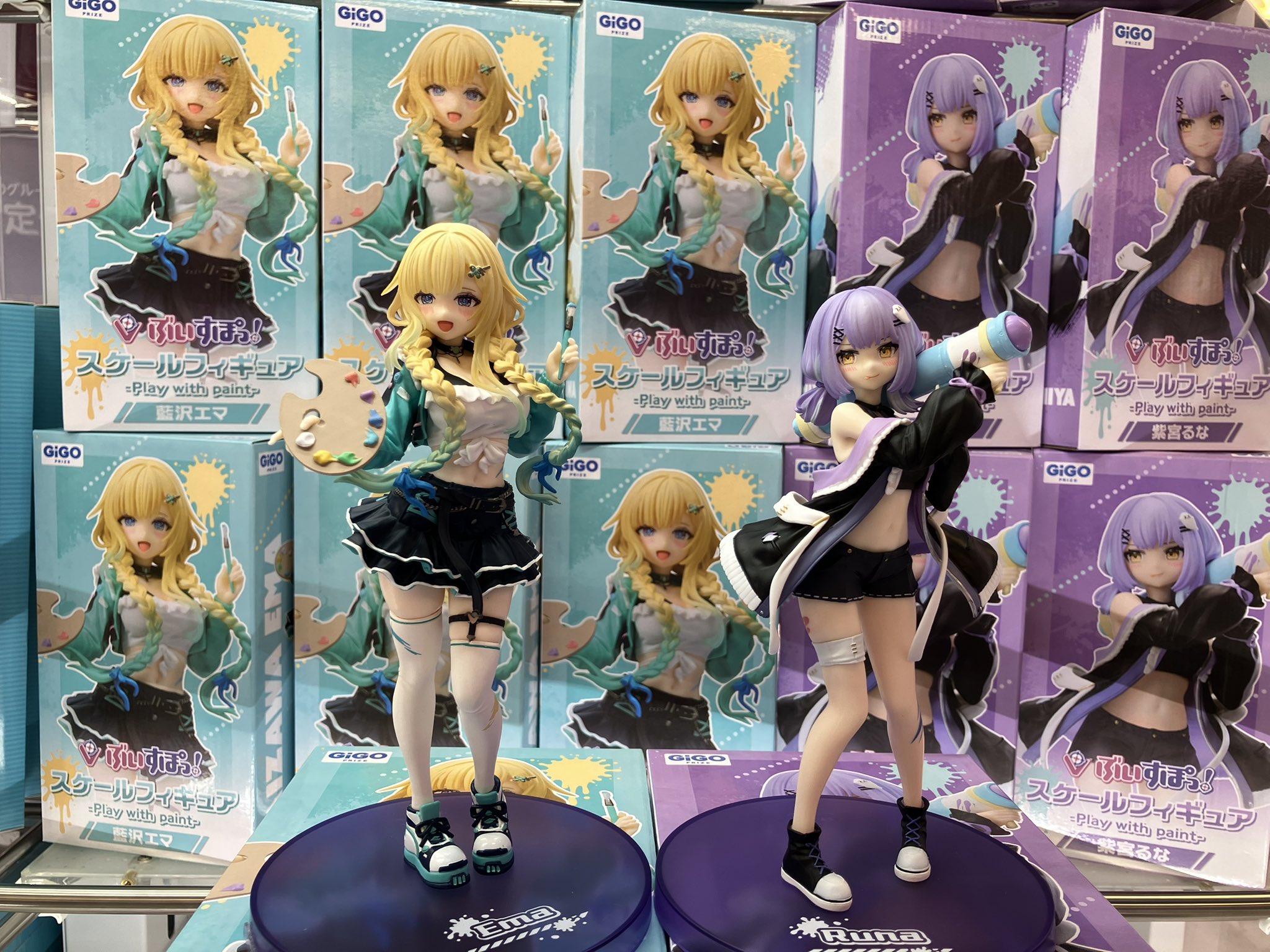 ぶいすぽっ！ GIGO限定スケールフィギュア 藍沢エマ 紫宮るな 8個セット GiGO ぶいすぽフィギュアセット Playwithpaint藍沢エマ、紫宮る