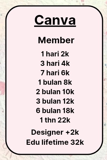 Canva premium murah full garansi bisa in rush fast respon order langsung ke wa.me//+6285860930104 #zonaba
#zonauang #zonajajan️️ #zonauang