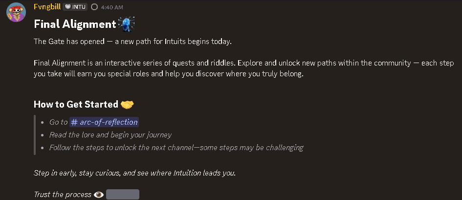 Giyan1432's tweet photo. The last set of riddles are here from @0xIntuition, you know what that means? TGE is near!
and get your last dose of IQ points before it all gone!
#TRUST #$TRUST https://t.co/O4V0n16mcI