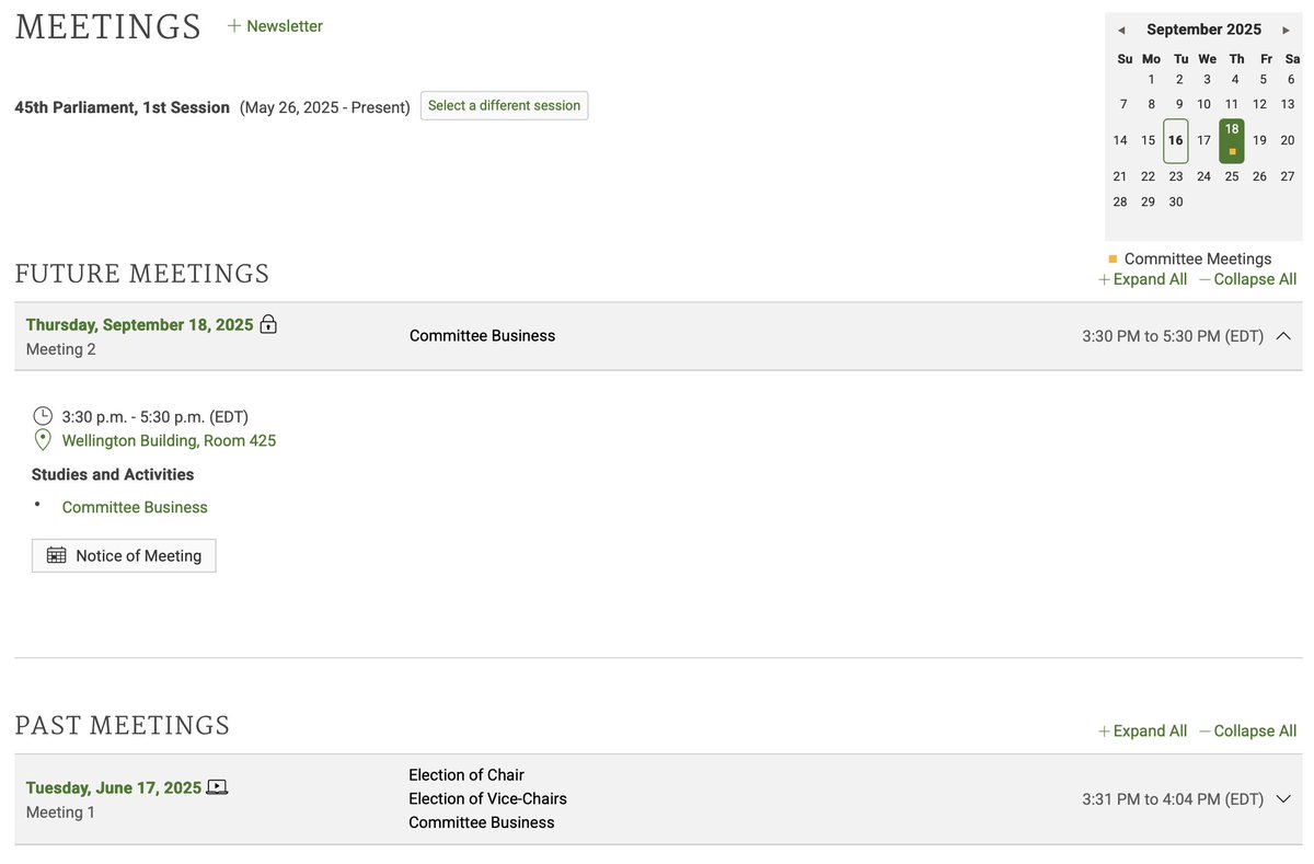 There was no meeting scheduled today. The first meeting of this committee this week is on Thursday.
This is bullshit theatre designed to make people angry, and we used to shame MPs who engaged in it. 
ourcommons.ca/Committees/en/…