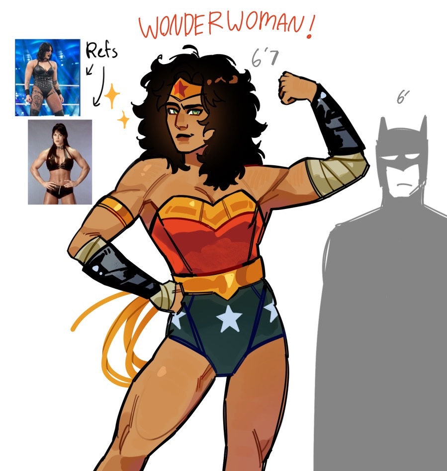 realized ive never drawn wonderwoman and i had to fix that IMMEDIATELY