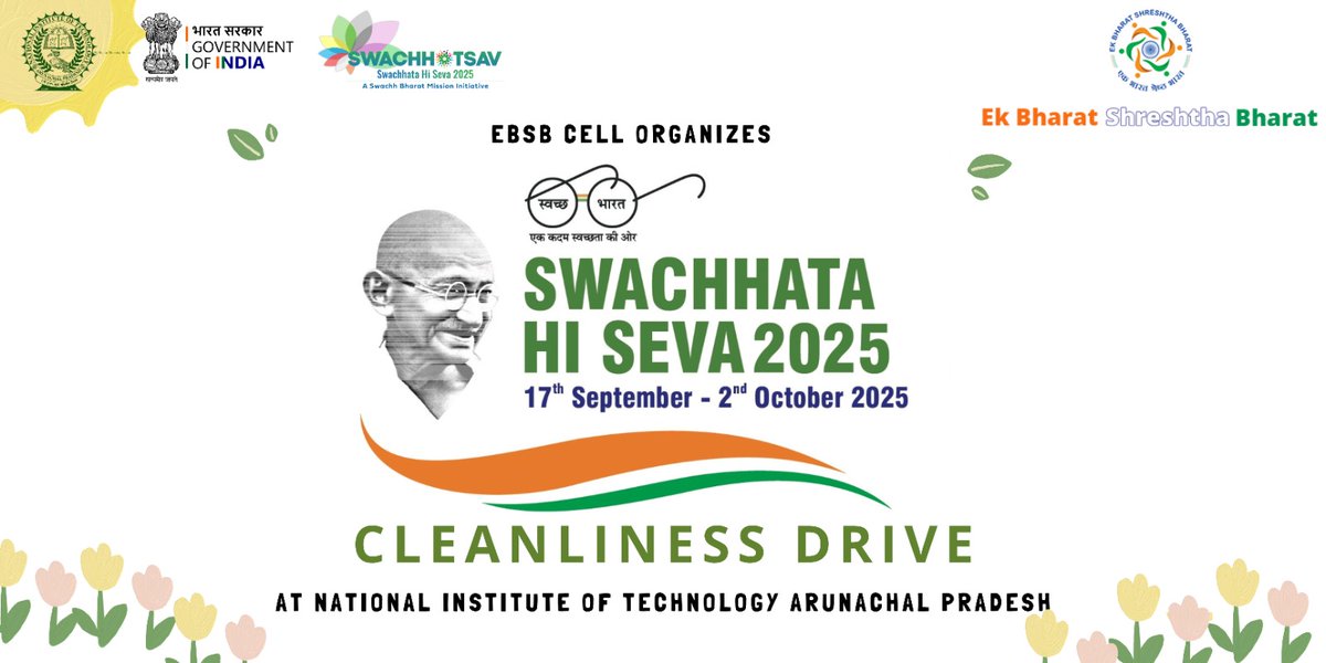 EbsbAp's tweet photo. EBSB Cell Organizes SHS 25 @NitArunachal @SwachhBharatGov, @SwachhBharat, @MoHUA_India, @MoJSDDWS, @EBSB_Edumin, @EduMinofIndia  #SHS2025 #SwachhataHiSeva2025 #Swachhotsav #EBSB https://t.co/OkIblun4Ew