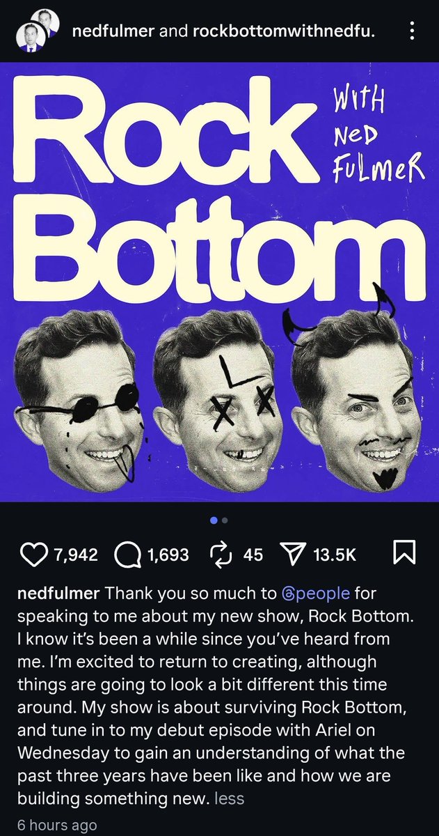 ttenkaaa's tweet photo. Wtf do you mean ned is coming back with a podcast WITH HIS WIFE???????? https://t.co/9mQgr7VXTd