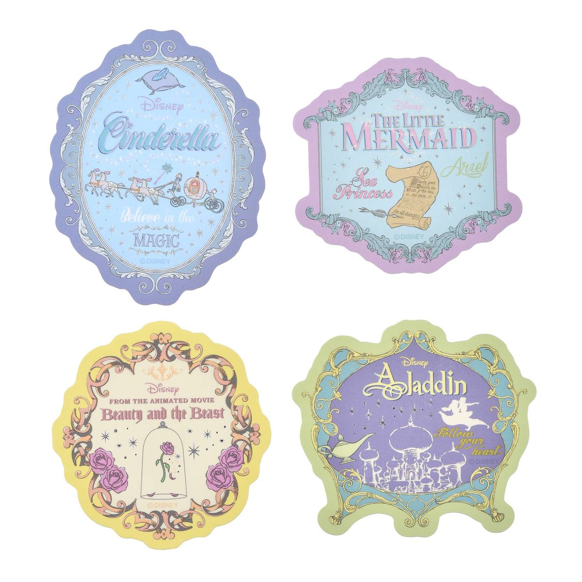 tdr_doria's tweet photo. 【ディズニーストア】
『シンデレラ』『アラジン』『リトル・マーメイド』『美女と野獣』の箔押し加工が綺麗なステッカーセットが登場しました☆

https://t.co/MQelnkMDY8
#ディズニーストア https://t.co/p1IyZCl8Rw