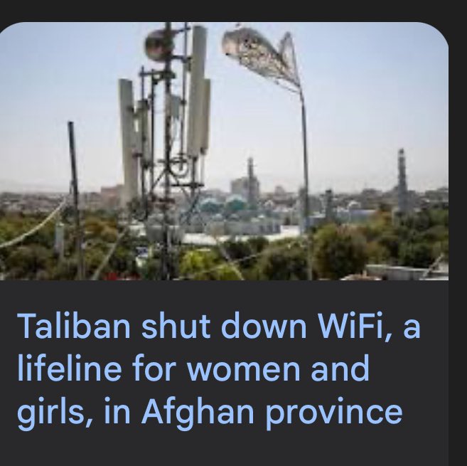 The Taliban were so real for this. How do we do this for women in the west?