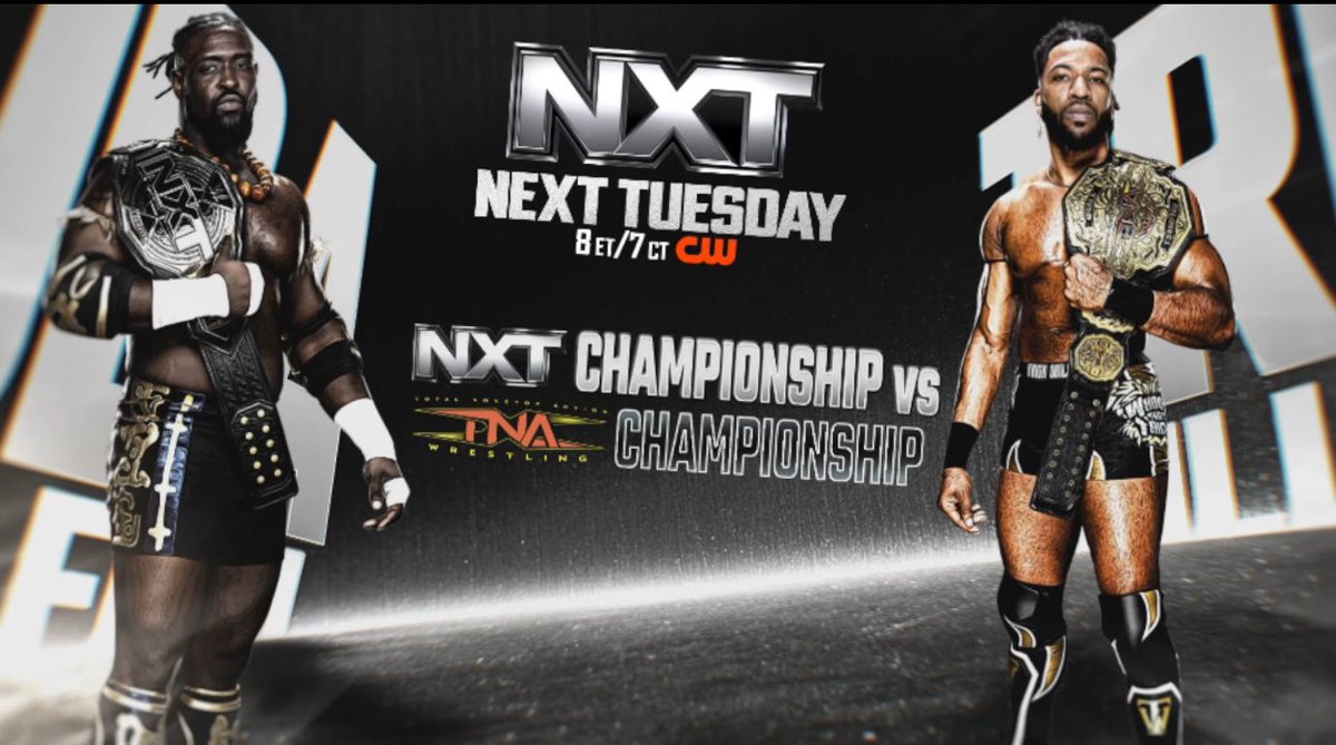 NXT Champion Oba Femi v TNA Champion Trick Williams is set for next week on NXT.

Title for Title. Winner takes all.

One man walks out double champion.