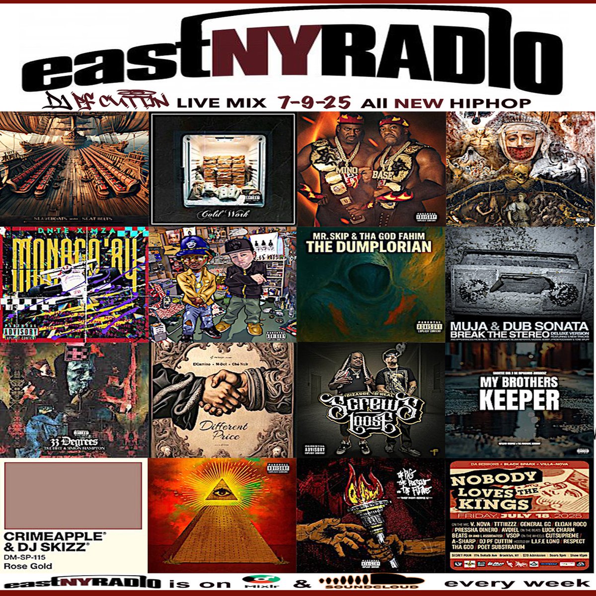 EastNYRadio 7-9-25 mix (<a href="/PFCUTTIN/">Pf</a>):  pfcuttin.bandcamp.com/album/eastnyra…