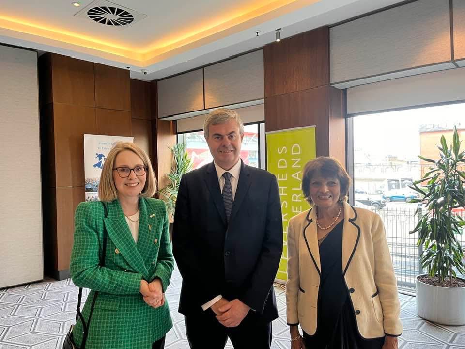 Prof. Meena Upadhyaya was honoured to meet Irish Ambassador Martin Fraser at Cardiff Business Club. Inspiring talks &amp; a new Prostate Cymru partnership set to transform men’s health in Wales.