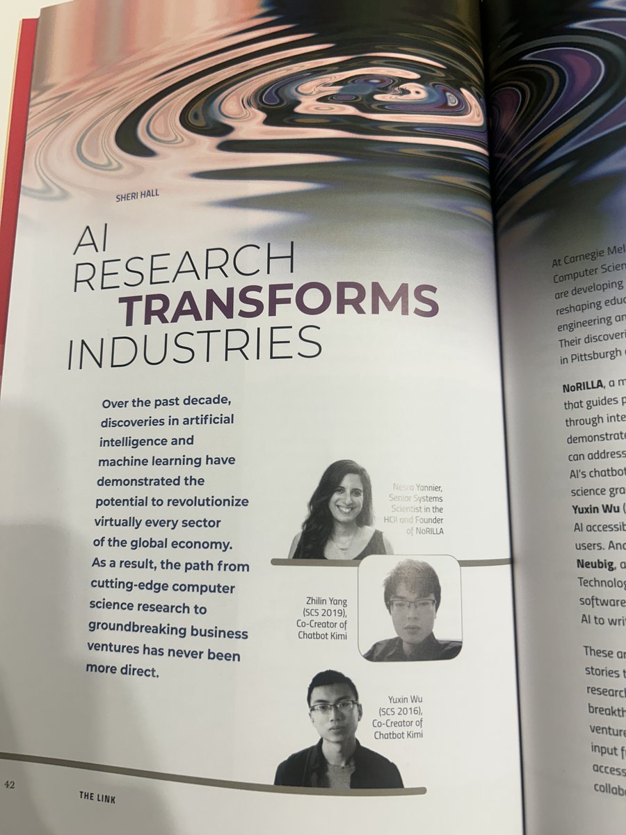 NorillaLearning's tweet image. Excited and grateful to be part of @CarnegieMellon&apos;s transformative ecosystem — thank you The Link Magazine for the highlight!

magazine.cs.cmu.edu/spirit-of-entr…