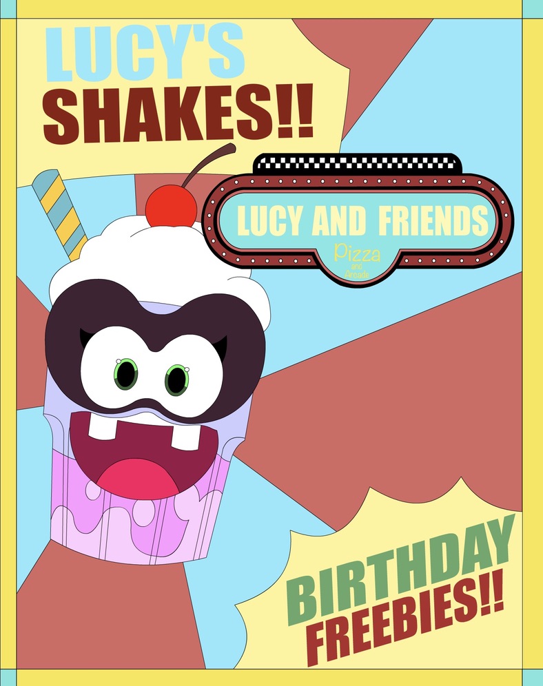 PeridotAlex003's tweet photo. Lucy and Friend's Pizza & Ice Cream New Posters to Enjoy!!! PT3 #Ninjala #FNAF📷📷 #FNAL @Frances_JackD https://t.co/sEGVzGz4zT