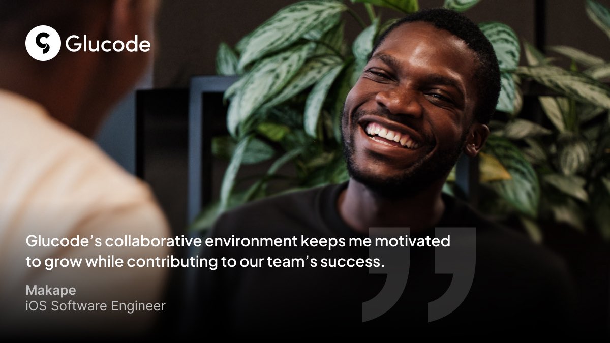 glucode's tweet image. “Glucode’s collaborative environment keeps me motivated to grow whilst contributing to our team’s success.” - Makape, iOS Software Engineer

Want to join the team? We’re hiring: glucode.bamboohr.com/careers