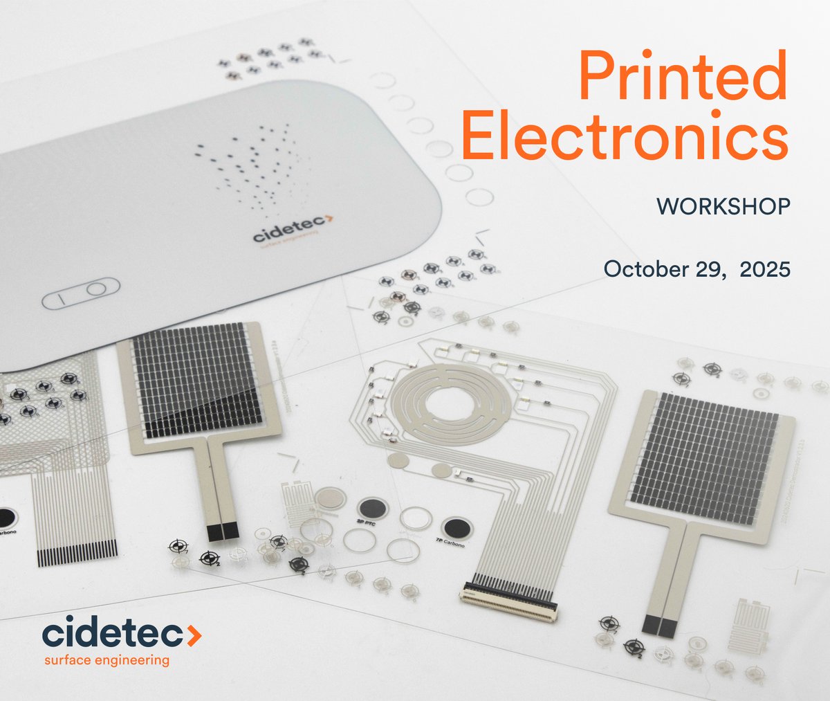 CIDETEC_'s tweet photo. Elevate Your Industry with 𝐏𝐫𝐢𝐧𝐭𝐞𝐝 𝐄𝐥𝐞𝐜𝐭𝐫𝐨𝐧𝐢𝐜𝐬 — Join #CidetecSurfaceEngineering’s Workshop!
📅October 29, 2025.
📍San Sebastián, Spain.
Free registration👉https://t.co/7rvVgFGVJC
#SkinOfThings #CIDETEC #PrintedElectronics #Workshop https://t.co/dE2XSM8dSa
